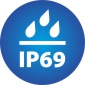 Symbol für die Wasserdichtigkeit der Kamera IP69